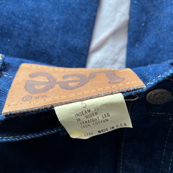 Vintage lee jr.rider dark wash straight leg jeans - Picture 3 of 3